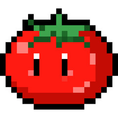 Cartoon Cute Pixel Tomato Character