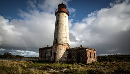 Coastal Lighthouse Ruin, Daytime, Ireland