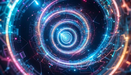 Obraz premium abstract blue background with circles