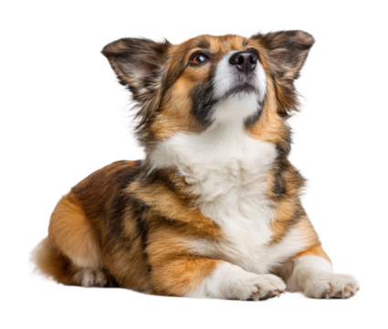 Playful dog posing at home pet isolated on transparent background