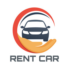 Rent car, rental car logo design