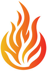Dynamic flame graphic showcasing vibrant energy, perfect for modern logo designs now