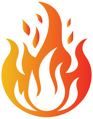 Vibrant stylized flame illustration evokes passion, energy, and a bold, modern aesthetic