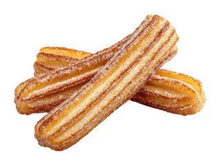 Delicious churros dessert food market sweet treats vibrant atmosphere isolated on transparent background