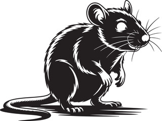 Mouse or Rat Icon Vector Design on White Background.