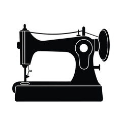 Vintage Sewing Machine Silhouette Vector illustration