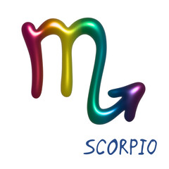 3d scorpio zodiac sign Astrology clipart Element for design