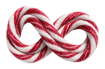Endless infinity symbol knotted rope digital isolated on transparent background