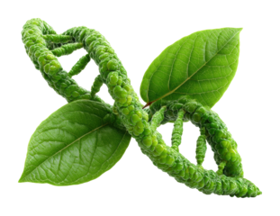 Nature-inspired dna structure botanical garden graphic design greenery isolated on transparent background