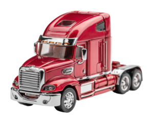 Red truck model display hobby shop toy collectibles isolated on transparent background