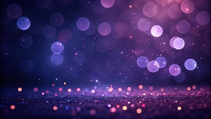 Soft bokeh lights blur background purple blue glowing festive ambiance abstract display