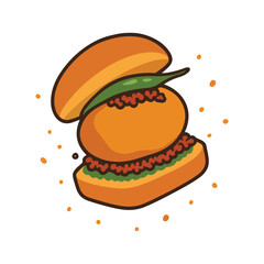 Vada Pav with Green Chili