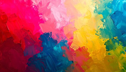 Colorful Abstract Impasto Painting Texture