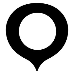 Bold and solid circular location icon with pin.