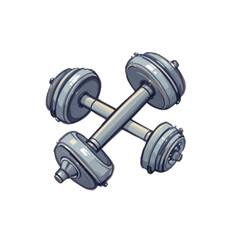 Naklejka premium Flat colored gym equipment vector illustration with transparent background 