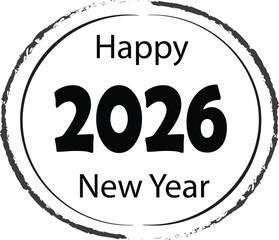 New year 2026 badges and greetings