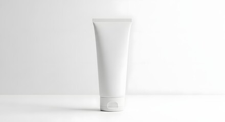 Blank White Tube Mockup Product Packaging Template for Skincare Cosmetics Beauty