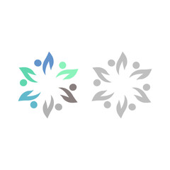 PEOPLE TEAM COLORFUL SIGN SYMBOL LOGO VECTOR
