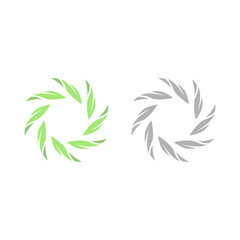 NATURAL PRODUCT LEAVES IN CIRCLE SIGN SYMBOL LOGO
