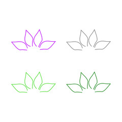 AYURVEDA WELLNESS SPA SIGN SYMBOL LOGO VECTOR