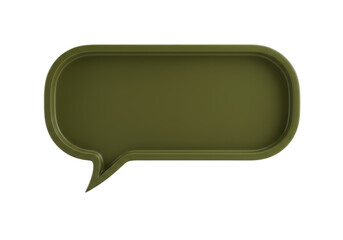 Isolated green speech bubble, dialogue box, talk bubble for message or conversation