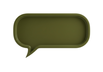 Isolated green speech bubble, dialogue box, talk bubble for message or conversation