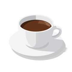 Obraz premium Hot Coffee in White Cup