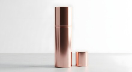Rose Gold Perfume Bottle Mockup Elegant Cosmetic Packaging Design