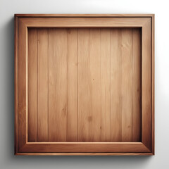 Blank Wooden Signboard with Frame on Rustic Wall Background