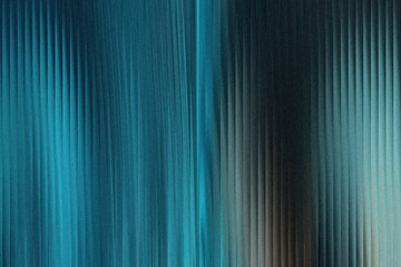 Obraz premium A textured abstract background with vertical lines and a gradient from bright teal to dark gray, creating a sense of depth and movement