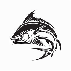 Mahi Mahi Fish Vector Illustration Ocean Sea Creature on white background