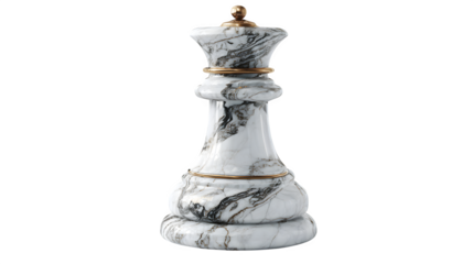 Marble Chess Queen, isolated on transparent background