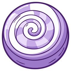 Fototapeta premium Swirled Purple and White Lollipop