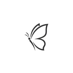Fototapeta premium Simple line art butterfly design.