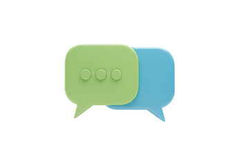 Fototapeta premium Isolated chatting balloons. Conversation and communication. Speech balloons concept