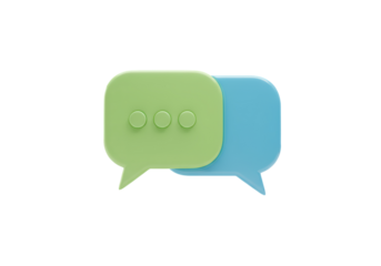 Isolated chatting balloons. Conversation and communication. Speech balloons concept