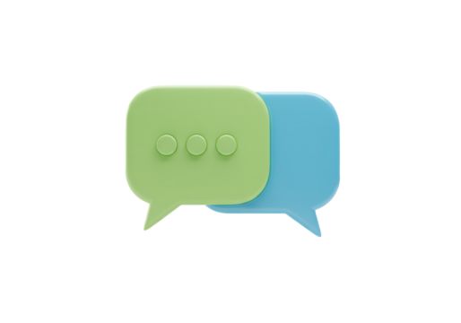 Isolated chatting balloons. Conversation and communication. Speech balloons concept