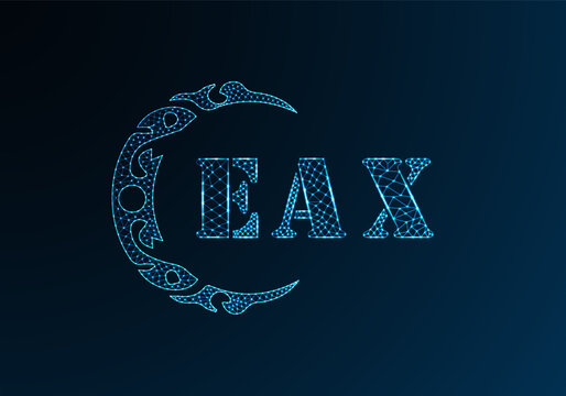 Low poly letter logo EAX design. EAX letter logo low poly vector design on blue color gradient background. EAX logo low poly design