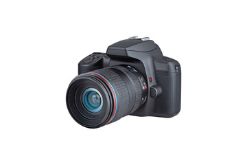 Photograph of a digital camera showcasing its design and features
