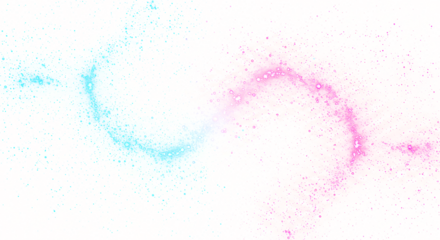Abstract Swirl of Cyan and Magenta Splatter with Tiny Dots.