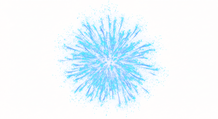 Abstract Cyan Explosion of Light and Particles.