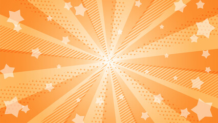 pop stars popping out orange radiation background illustration