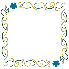 Floral Leaf Decorative Border Frame