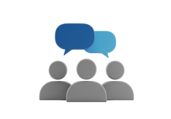 Isolated social forum of three communicators with conversation in mind, discussion