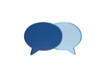 Isolated dialogue bubbles, communication balloons concept, message chat, discussion icon