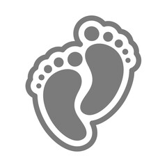 Footsteps, footprints vector icon. Human legs, footprint antifungal and barefoot symbol.