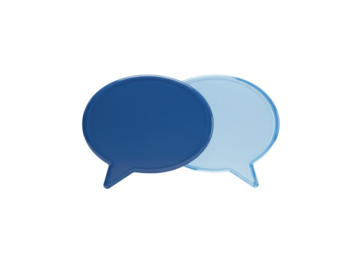 Isolated dialogue bubbles, communication balloons concept, message chat, discussion icon