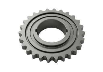 Isolated metallic spur gear: engineering concept for machinery or power transmission
