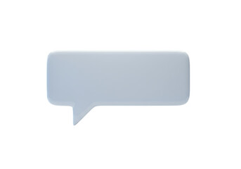 Isolated Light Blue Rounded Rectangle Conversation Bubble with Pointer Shape