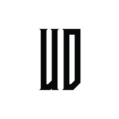 UD monogram logo design letter text name symbol monochrome logotype alphabet character simple logo